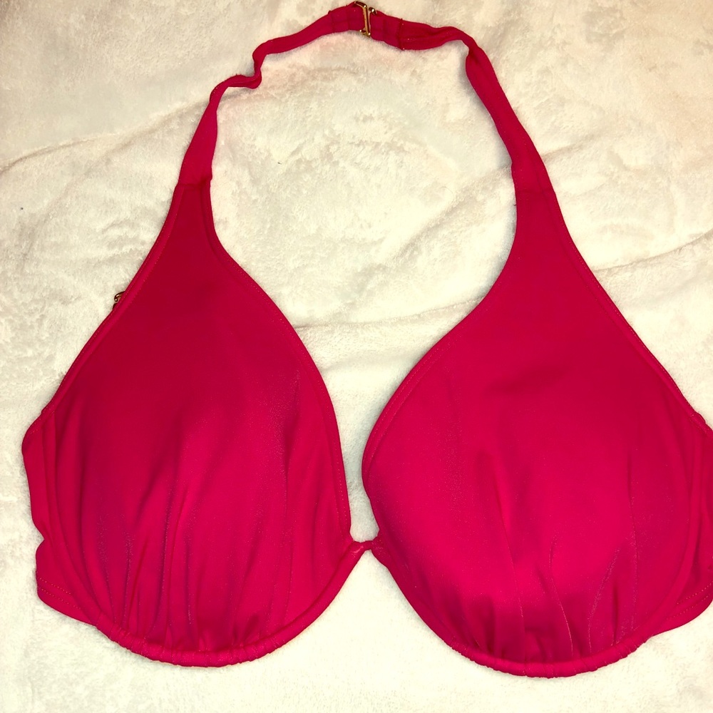 38DD Hot Pink VS Halter Style Bikini Top